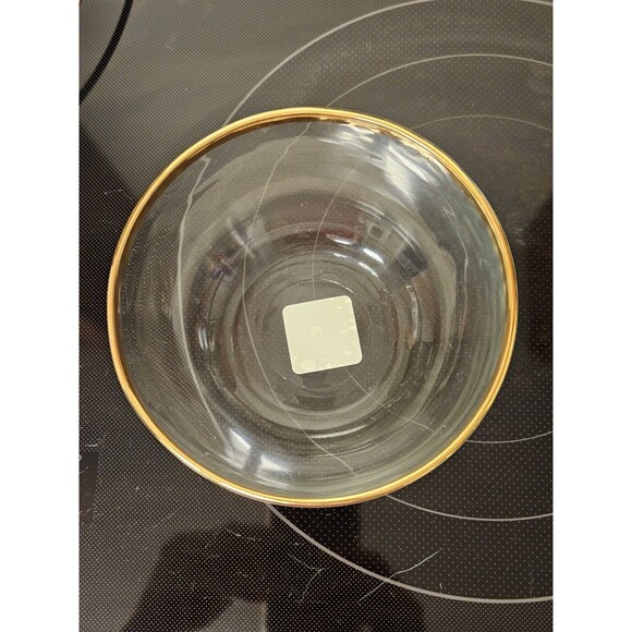 Vintage Toscany Round Serving Tray W/ Dip Bowl 24 Karat Gold Rim Costa D'oro - Picture 7 of 10